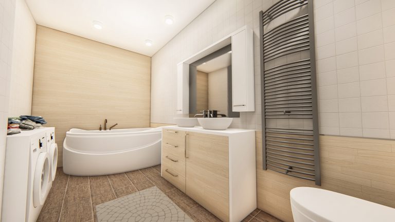 Bathroom 3d rendering